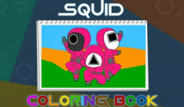 Squid Coloring Book